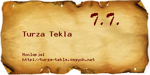 Turza Tekla névjegykártya